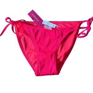 Xhilaration Juniors' Pink Ribbed String Bikini Bottom - Size Medium - NWT